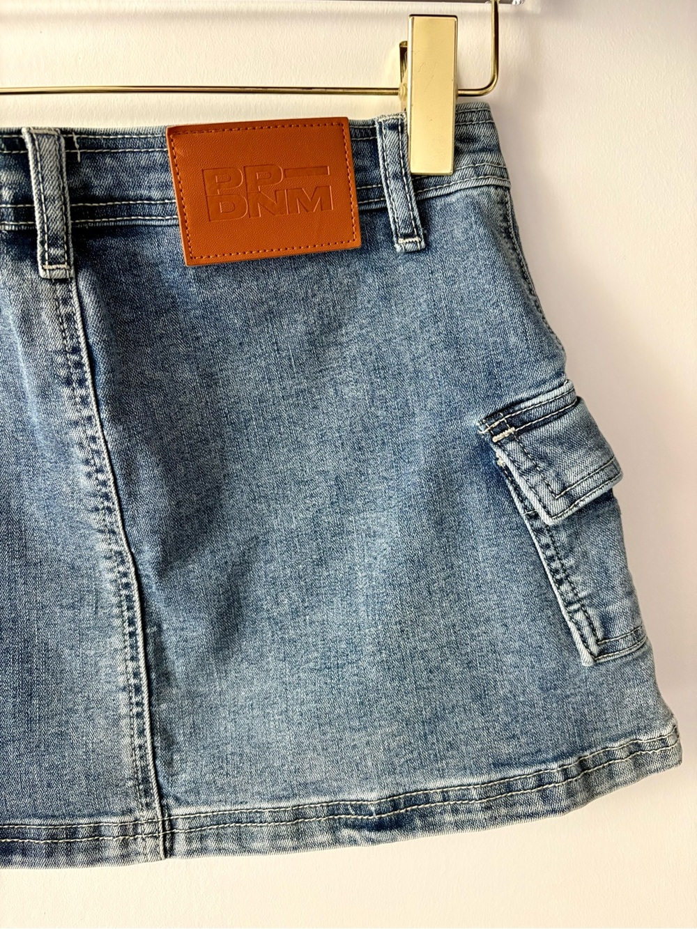 Princess Polly Grishea Low Rise Denim Mini Skirt | Y2K Blue Jean Skirt | US 2 - Picture 5 of 8